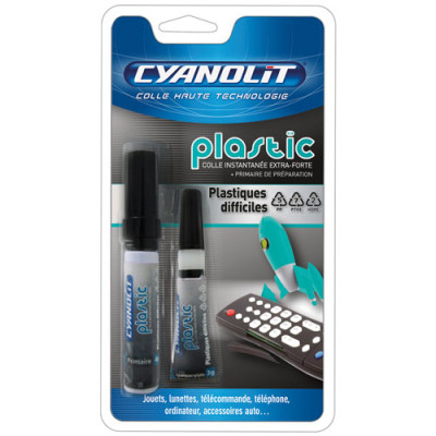 CYANOLIT PLASTIC 3G +4ML (Vendu par 1)