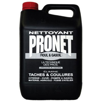 PRONET NETT.FIOUL GASOIL HUILE   5L (Vendu par 1)