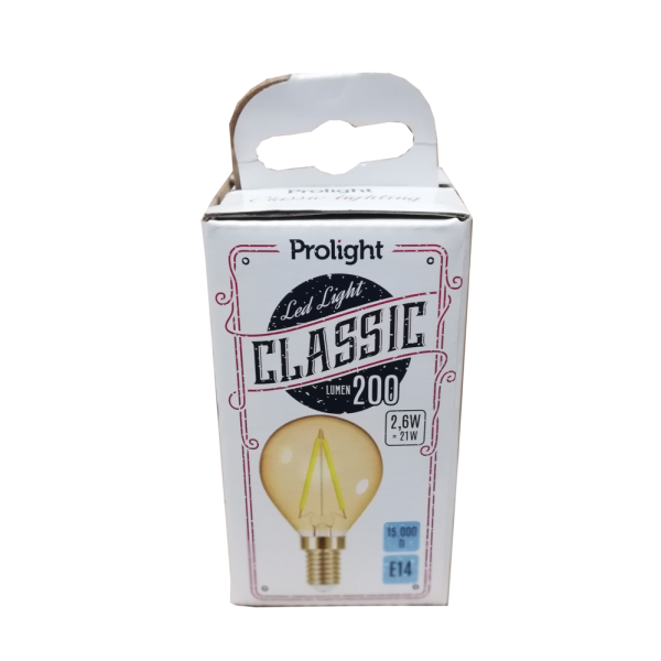 PROLIGHT - Ampoule Vintage Boule LED 2.6W E14