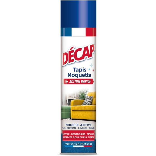 DECAP - Décap Nettoyant Tapis Moquette Mousse Active Aérosol 600ml