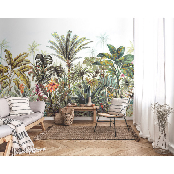 GRANDECO - Papier Peint Panoramique Haley Jungle 371x280cm