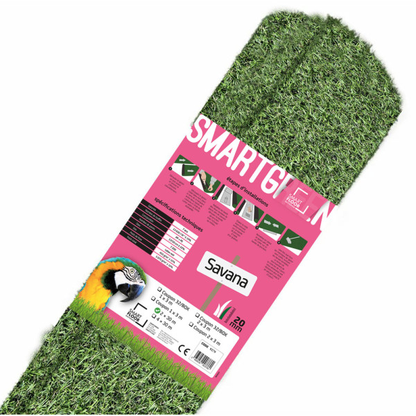 SMARTGREEN - Gazon Synthétique 20mm Savana Rouleau de 30ML