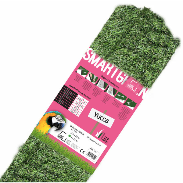 SMARTGREEN - Gazon Synthétique 27mm Yucca Rouleau de 25ML