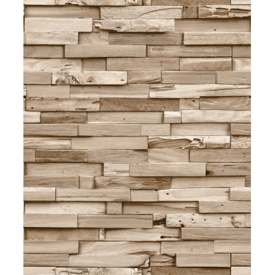 GRANDECO - A64002 - Papier Peint Vinyle Grainé Sur Intissé Parement Bois Hêtre