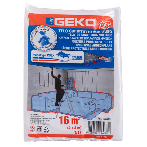 GEKO - Bâche de Protection Fine 16m² Sous Sachet