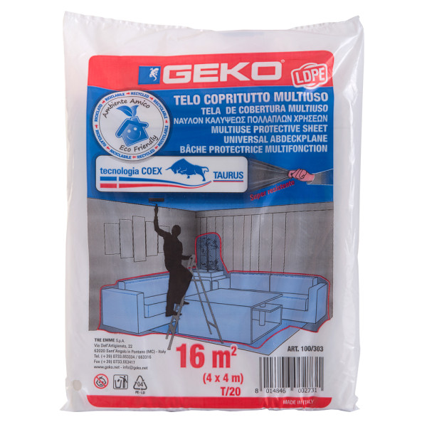 GEKO - Bâche de Protection Très Épaisse 16m² sous  Sachet
