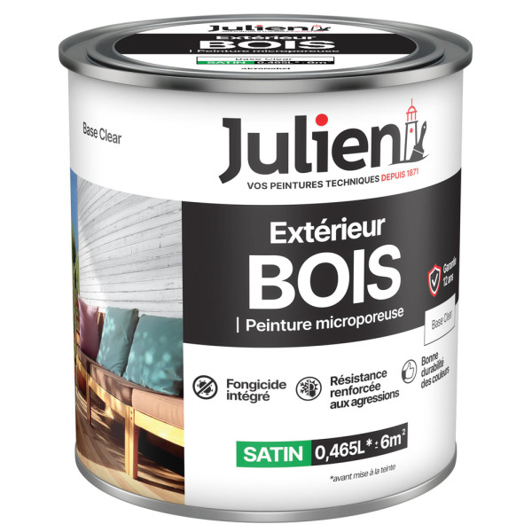 JULIEN - Peinture Extérieure Bois Microporeuse Base Clear