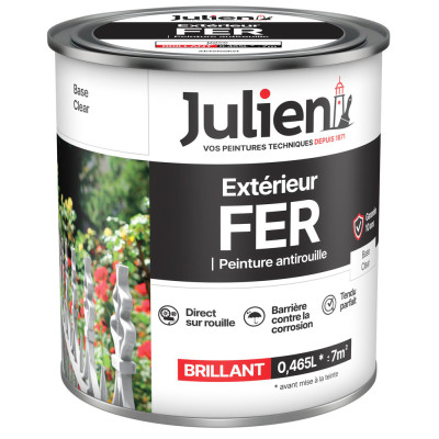 JULIEN - Peinture Extérieur Fer Antirouille Base Clear