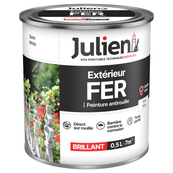 JULIEN - Peinture Extérieur Fer Antirouille Base White