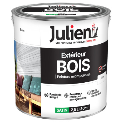 JULIEN - Peinture Extérieure Bois Microporeuse 2.5L
