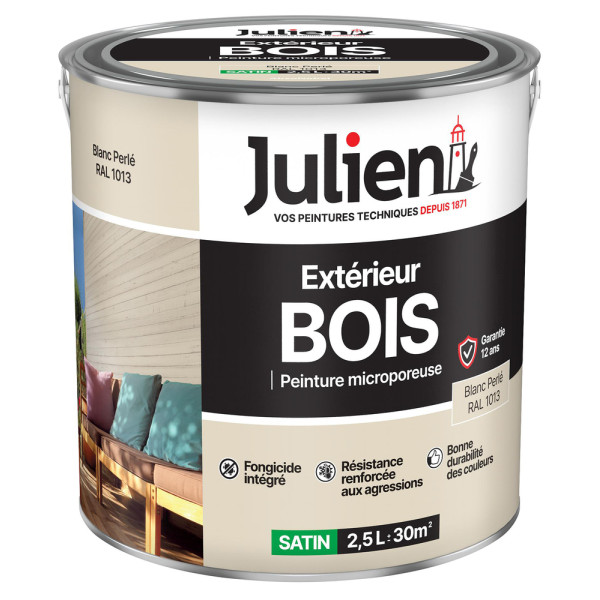 JULIEN - Peinture Extérieure Bois Microporeuse 2.5L