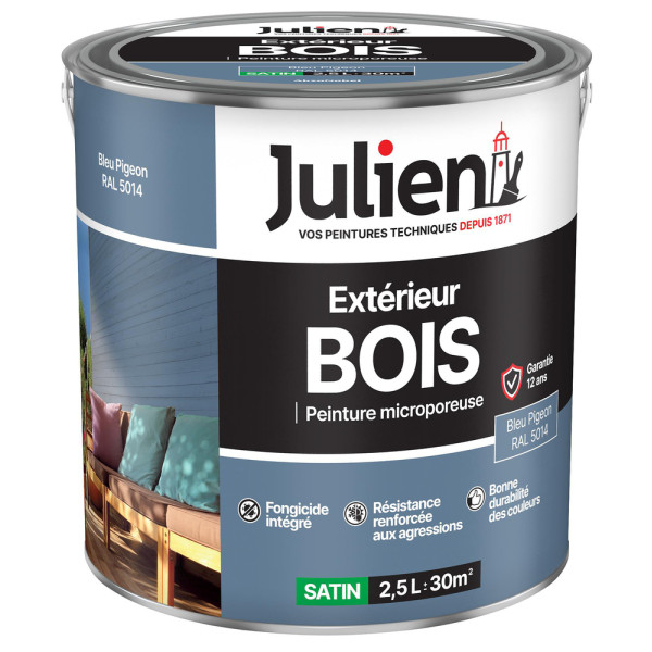 JULIEN - Peinture Extérieure Bois Microporeuse 2.5L