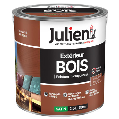 JULIEN - Peinture Extérieure Bois Microporeuse 2.5L