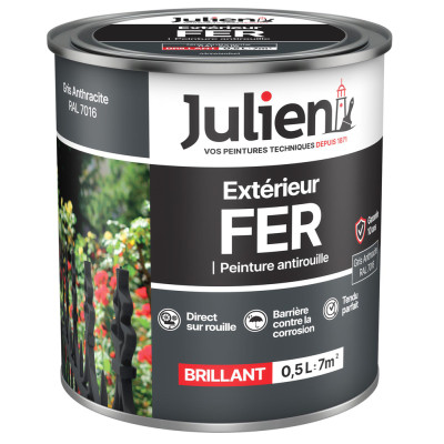 JULIEN - Peinture Extérieur Fer Antirouille 0.5L