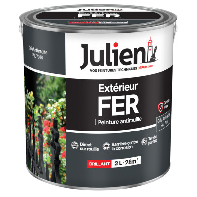 JULIEN - Peinture Extérieur Fer Antirouille 2L