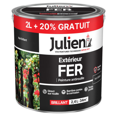 JULIEN - Peinture Extérieur Fer Antirouille 2L+20%GRATUIT