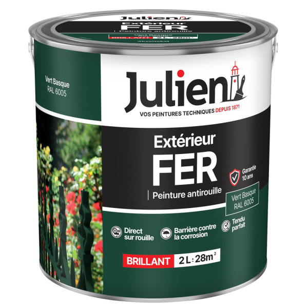 JULIEN - Peinture Extérieur Fer Antirouille 2L
