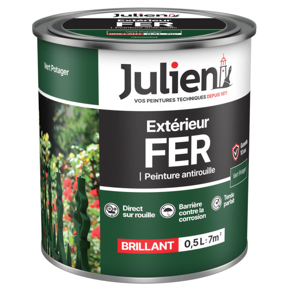 JULIEN - Peinture Extérieur Fer Antirouille 0.5L
