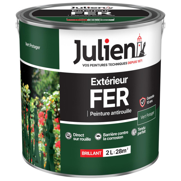 JULIEN - Peinture Extérieur Fer Antirouille 2L