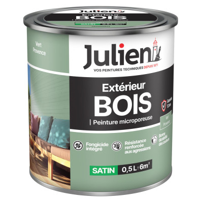 JULIEN - Peinture Extérieure Bois Microporeuse 0.5L