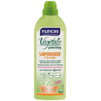 NUNCAS - Saponaire Lessive à La Main Végétale 750ml
