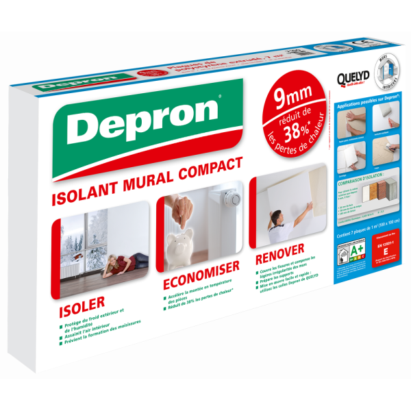 DEPRON - Isolant Mural Compact DEPRON 9mm Carton de 7 Plaques