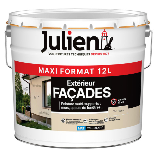 JULIEN - Peinture Multi-Supports Extérieur Façades 12L