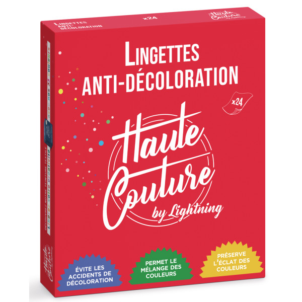 LIGHTNING - Lingettes Anti-Décoloration Haute Couture Boite de 24