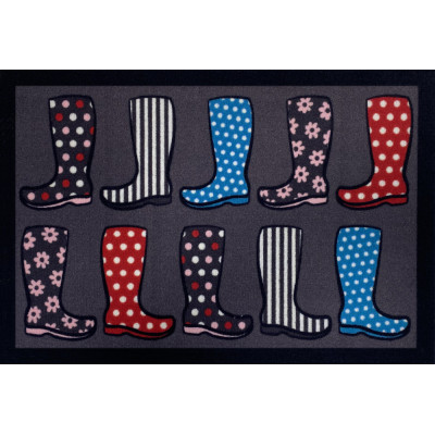 VICA - Tapis Entry Lots of Boots Grey 40x60cm