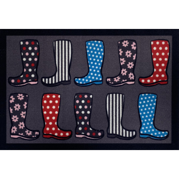 VICA - Tapis Entry Lots of Boots Grey 40x60cm