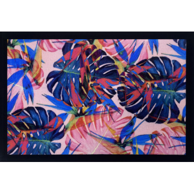 VICA - Tapis Entry Coloful Leaves Pink 40x60cm
