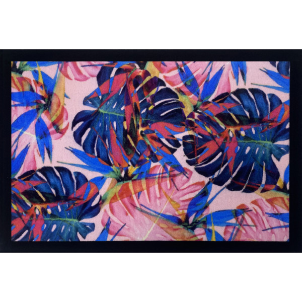 VICA - Tapis Entry Coloful Leaves Pink 40x60cm