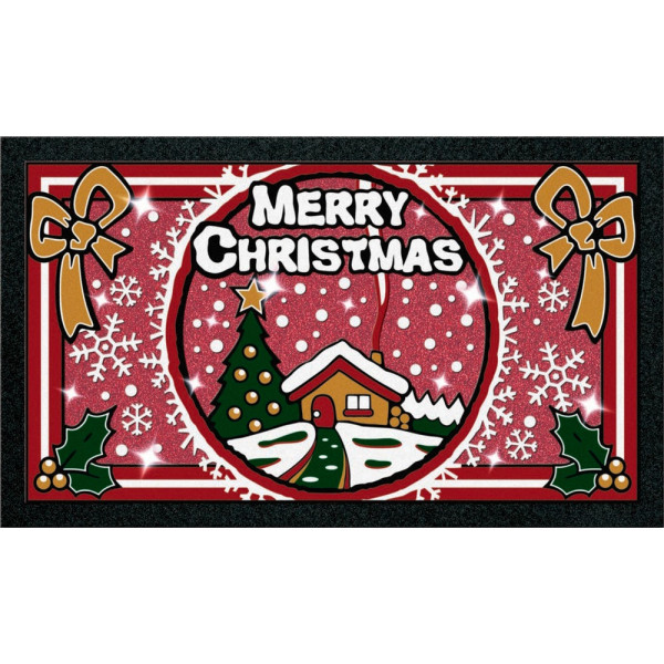 EUROFLOCK DIVISION - Tapis Format Paillettes Noël 40x68cm