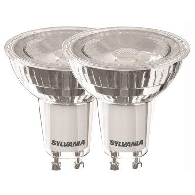 SYLVANIA - Spots LED Verre GU10 4W Blanc Neutre Lot de 2
