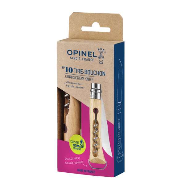 OPINEL - Couteau Tire-Bouchon Décapsuleur Pique-Nique N°10