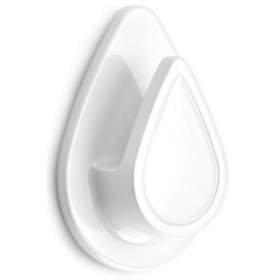 INOFIX - Crochet Adhésif Imperméable Blanc Forme Goutte