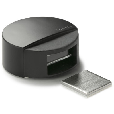 INOFIX - Retenue de Porte Magnétique Noire Mate