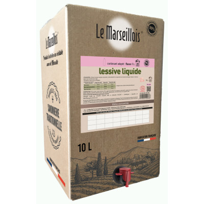 LE MARSEILLOIS - Lessive Liquide Savon de Marseille Ecocert Bib 10L
