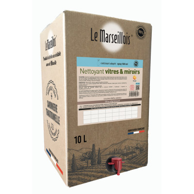 LE MARSEILLOIS - Nettoyant Vitres et Miroirs Ecocert Bib 10L