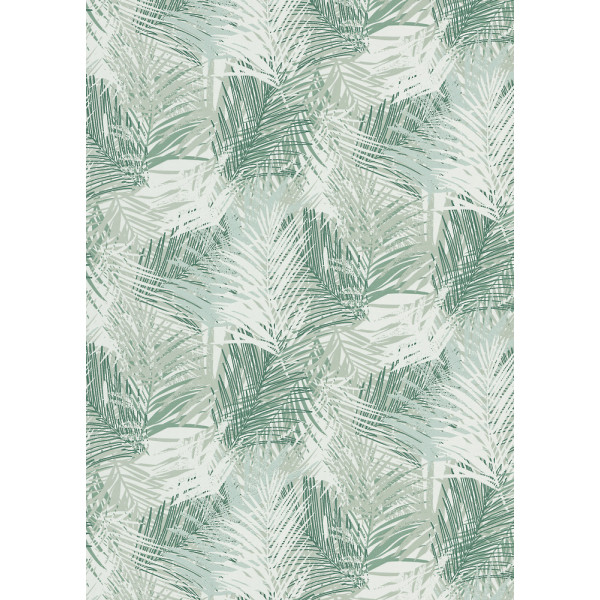 DECORAMA - 3588 - Papier Peint Vinyle Expansé Sur Intissé Feuillage Mix Vert Kaki