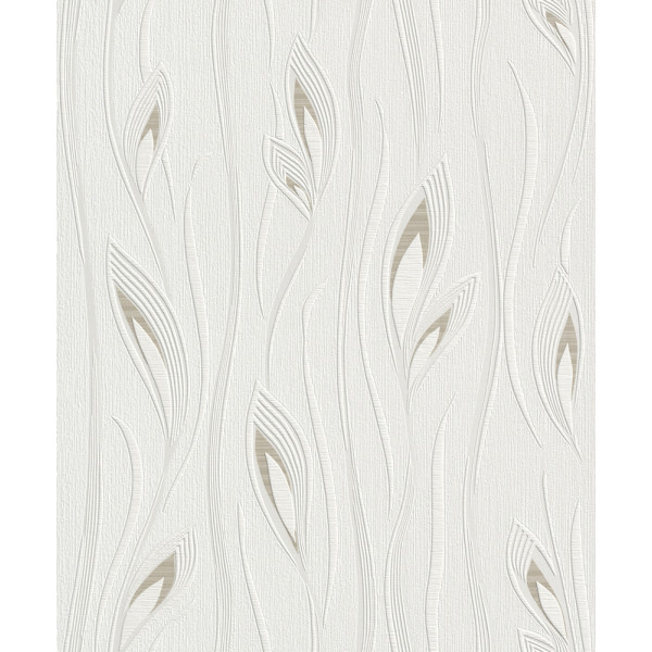 DECORAMA - 3604 - Papier Peint Expansé sur Intissé Motif Bourgeon Beige Chanvre