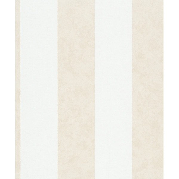 DECORAMA - 3338 - Papier Peint Vinyle Sur Intissé Barres Marrons Clair Blanc