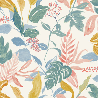 GRANDECO - 181301 - Papier Peint Vinyle Grainé Sur Intissé Solar Leaf