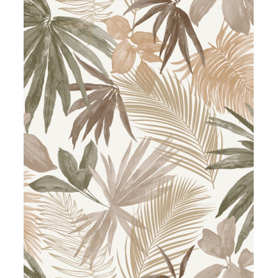 GRANDECO - 173204 Papier Peint Vinyle Grainé Sur Intissé Wild Palm Jaune