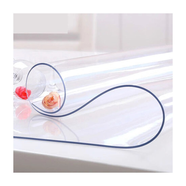 ACCESS DECO - Nappe Feuille Cristal Clear Uni Transparent 140cmx15m Épaisseur 100/100ème