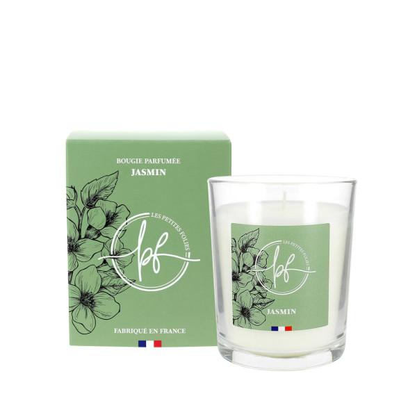 LES PETITES FOLIES - Bougie Parfumée Jasmin 180g Avec Étui