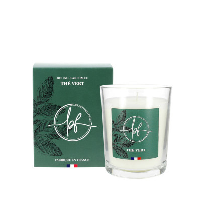 LES PETITES FOLIES - Bougie Parfumée Thé Vert 180g Avec Étui