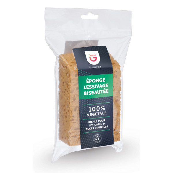 GERLON - Eponge Végétale Biseautée Gros Travaux et Gros Nettoyages