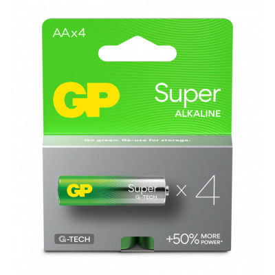 GP - GP Super Alcalines Piles AA/LR6 Blister de 4