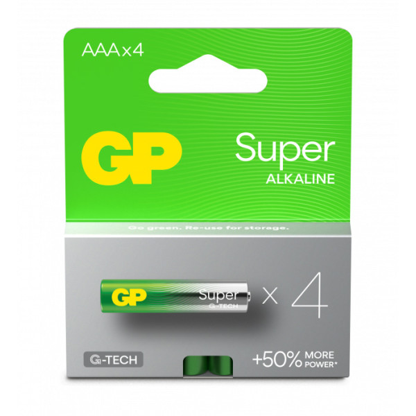 GP - GP Super Alcalines Piles AAA/LR03 Blister de 4